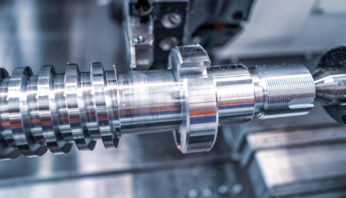 Metalworking CNC milling machine. Cutting metal modern processin